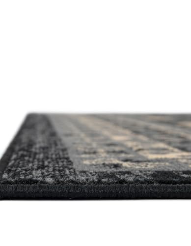 Tapete decorativo Unique Loom 80x305 cm negro y gris miniatura 5