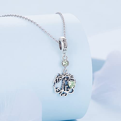 Dije de plata de ley 925 de árbol de la vida CMBSSTFC elegante para collares 7