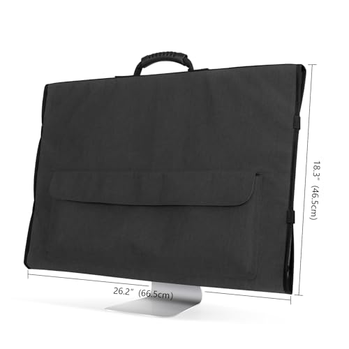 iMac 27 inch reistas beschermhoes waterafstotend nylon zachte voering met vakken voor accessoires - Afbeelding 3