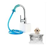 Universal Bath Single Tap Shower Head Push on 4.9ft Rubber Hose for Taps, Pet Bathing, and Cleaning - Versatile Silicone Hose Connector