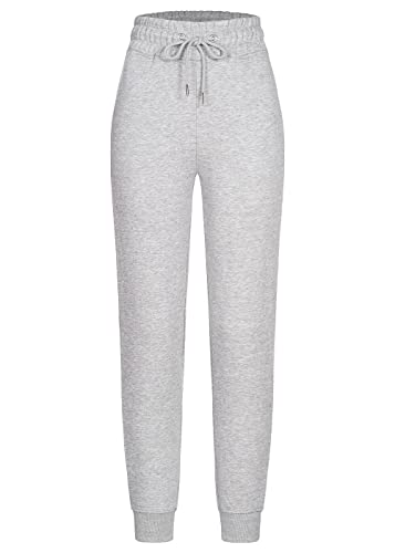 Cloud 5ive Pantalones de chándal para mujer con cintura ancha, color negro, gris, S