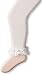 Jefferies Socks Little Girls' Pima Cotton Ruffle Footless Tights, Ivory, 4-6 Years