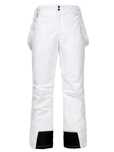 HOUZONIY Herren Skihose Gefüttert mit Hosenträger wasserdichte Winddichte Ski Hosen Schneehose Snowboardhose Outdoorhose