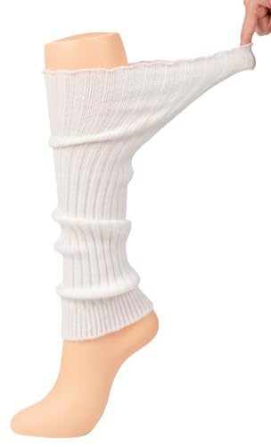 Image of BomKinta Leg Warmers for Women - Soft Fashion Knit Calf Accessories Gifts - Cute 80s Ruffle Leg Sleeves for Party Yoga