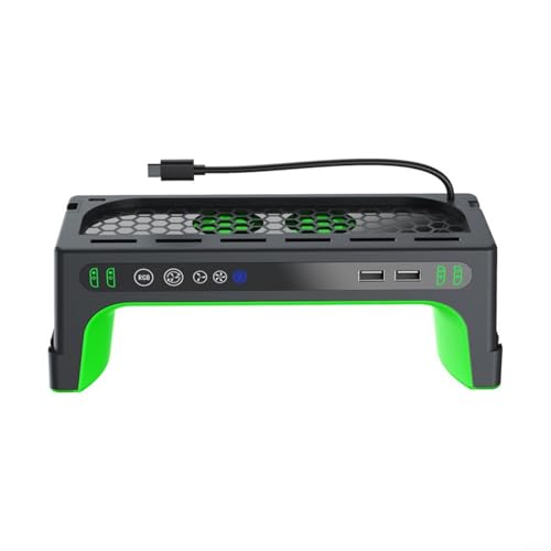 Station de charge avec ventilateur de refroidissement pour Nintendo Switch 2, éclairage RVB, 4 ports de charge de contrôleur, refroidissement efficace pour les sessions de jeu, design compact