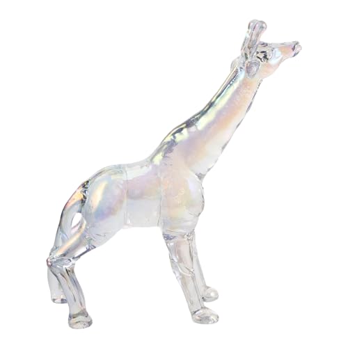 Figurine girafe en cristal coloré de 14 cm pour sublimer votre bureau ou salon
