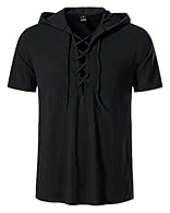 MATERIAL - 100% Cotton. Steampunk retro tops lightweight, breathable and soft touch, Moisture-wicking, provides loose-fitting and comfy wearing experience. STYLE - Gothic renaissance 18th century style buccaneer costume shirt / Medieval vampire colon...