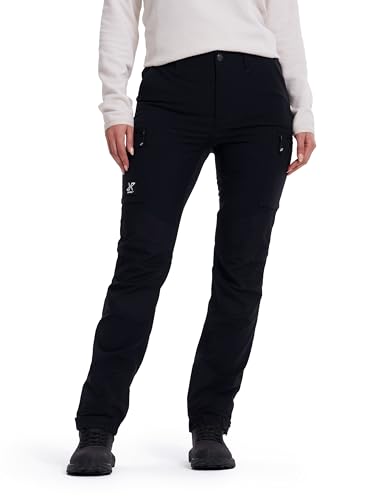 RevolutionRace Nordwand Stretch High-Waist Outdoor Hose für Damen. Robuste und langlebige Wanderhose und Trekkinghose Mit hoher Taille für alle Outdoor-Aktivitäten Black S