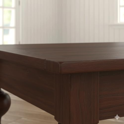 Image of MISAN Solid Sheesham Wood Coffee Table - Elegant Center Table with Two Spacious Drawers | Sturdy & Stylish Wooden Furniture for Home & Living Room (D - Dark Hony)