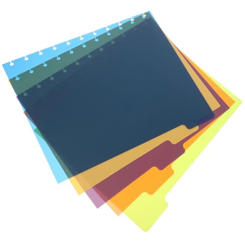 Separadores de disco de PP POPETPOP de 5 hojas para cuadernos de espiral en oficina y hogar