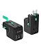 Produktbild AUKEY USB C Ladegerät Weltweit Reiseadapter All in One, 3-Port International Netzteil für iPhone 12/12 PRO /12 PRO Max/11 / XR/XS/X, Galaxy S10 / S9, Pixel 3/2, iPad PRO
