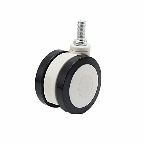 Roulettes de rechange M12 silencieuses et roues pivotantes nylon pour chariot - 2