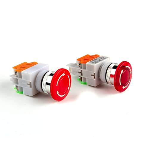 Micro interrupteur d'arrêt d'urgence à tête champignon LAY37-11ZS 6V - 4