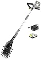 Cordless Electric Garden Tiller: DEKOPRO Power Cultivator for Effortless Soil Cultivation in Flower Beds, Vegetable Gardens, Lawns-Lightweight Lawn Yard Garden Tiller for Women & Seniors