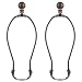 Canomo 2 Set 8 Inch Lamp Harp Holder with Light Base and Ball Lamp Finial for Table and Floor Lamps (Bronze)