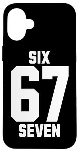 67 Six Seven Sport Design on Back. 6 7 Meme Men Women Kids X}zP[X iPhone 16 Plus p