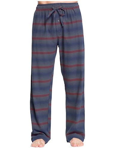 CYZ Men's 100% Cotton Super Soft Flannel Plaid Pajama Pants,Crocodile Plaid,Large