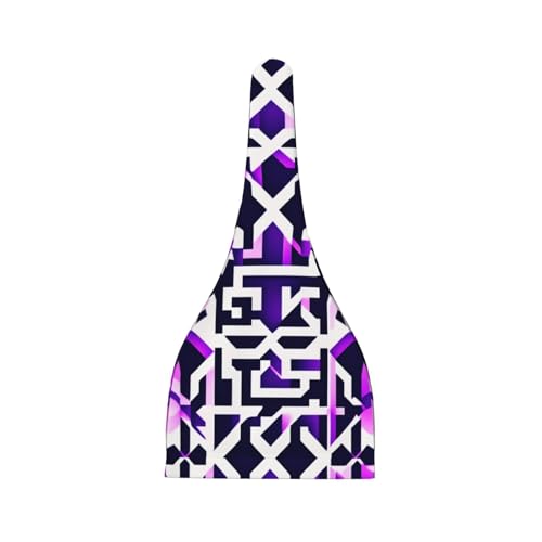 Baby Beanie Purple Maze Knotted Hat - Soft, Warm, Comfortable, Headwear for Newborns, 0-6 Months2