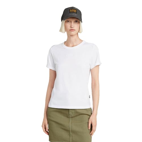G-Star Femme Haut Embro G-Script Logo, Blanc (white D26069-D975-110), S