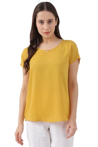 Image of Van Heusen Women's Polyester Regular Fit V-Neck Formal Top