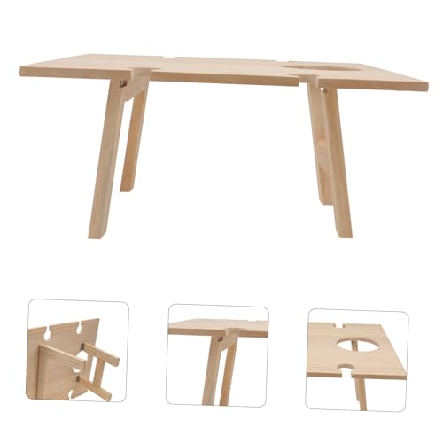 Table à vin pliable carrée et portable avec emplacements sécurisés - 5