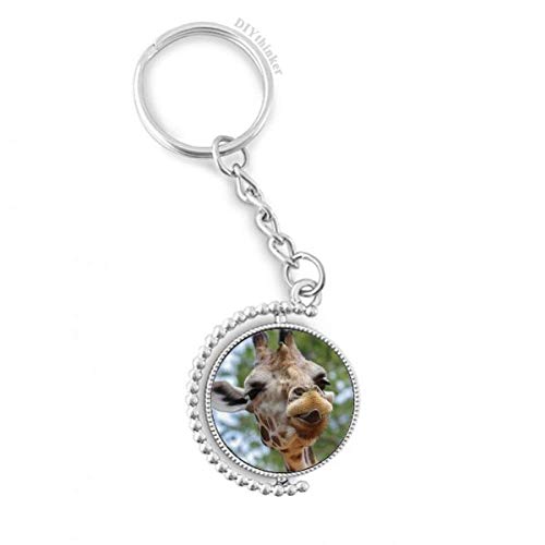Llavero anillo de la cadena giratoria con diseño ciervos organismo