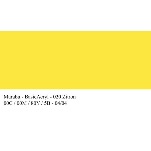 Preisvergleich Produktbild Marabu Acrylfarbe "BasicAcryl", zitron, 80 ml