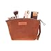 Nine Case VENOULT Leather Makeup Bag with Handle, Travel Toiletry Organizer, 9.3 x 5.9 x 2.8 inches, Luxury Travel Cosmetic Organizer with Handle – Elegant Toiletry Bag with Secure Zipper (Russet)