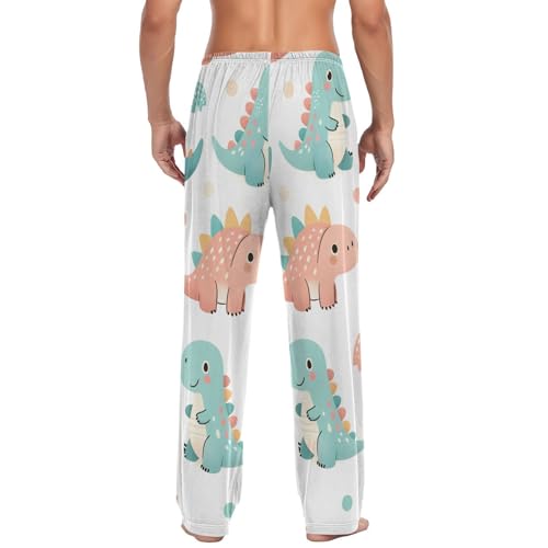 Men's Pajama Pants Cute Little Dinosaurs Sleep Pajama Lounge Pant with Pockets, Elastic Waistband2