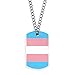 CafePress Transgender Pride Flag Military Style Dog Tag, Stainless Steel with Chain