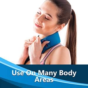 Miniatura 3 de Cool + Relief - Bandana refrescante para la bolsa de hielo, 16 x 2.5 x 0.8 pulgadas, con almohadillas frías (paquete de una) en azul