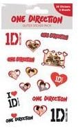 Official One Direction Glitter Stickers - Hearts