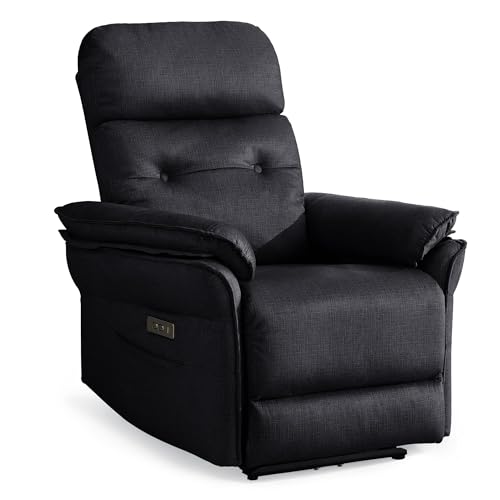 Korser Power Zero Gravity Recliner for Adults with Adjustable Electric Recline, USB & Type-C Ports, Wall-Hugger Design, and Side Pocket. Ideal for Small Spaces in Living Rooms or Bedrooms