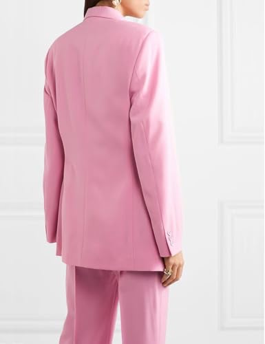 Pant Suits for Women's 2 Piece Double Breasted Notch Lapel Blazer Elegant Lady Dressy Business Outfits for Work Office4