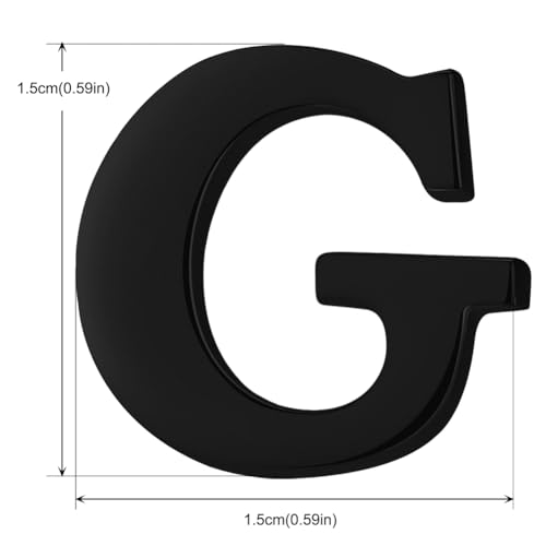 Image of HONEY BEAR Initial Alphabet Letter Lapel Pins Collar Badge Brooches for Mens /Womens Shirt Dress Decoration Black