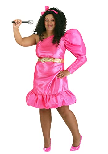 Disfraz femenino 80s estrella pop rosa tallas grandes miniatura 2