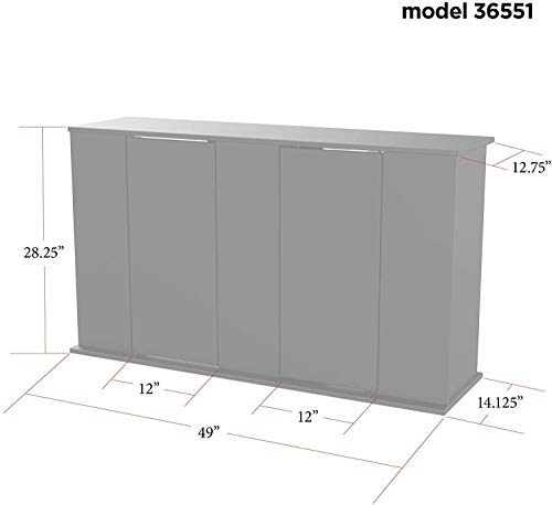 Aquatic Fundamentals 75-90 Gallon Aquarium Stand with Storage, Double Door Front Access, Black 36751-01-AMA