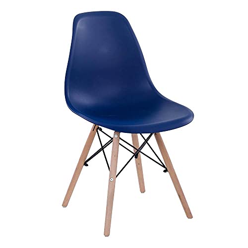 Cadeira Charles Eames Eiffel Dsw - Branco - Madeira clara