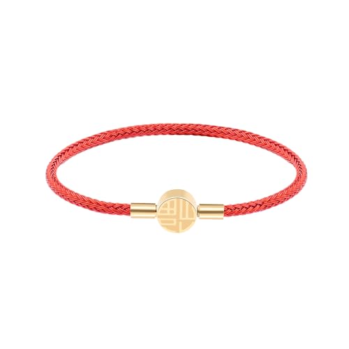 VANSZA Bracelet porte-bonheur en fil d'acier et titane tressé - Design tendance - Bracelet d'amitié - 19 cm - Pour adolescentes, femmes et filles, 19cm, Fil d'acier titane, Sans pierres précieuses