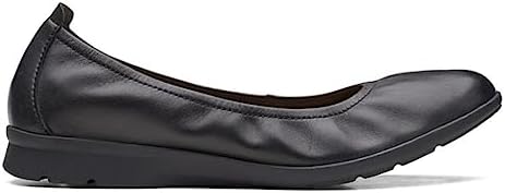 Clarks Women's Jenette Ease Ballet Flat, Black, 6.5 Wide | Image 1