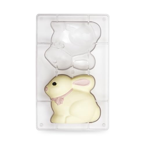 Decora 0050107 Stampo Professionale per Coniglietto di Cioccolato, In Policarbonato 94 X 80 mm, Ideale per Realizzare Cioccolatini Lucidi e Croccanti, Design Professionale, Made in Italy