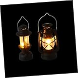 Suministros para casa de muñecas: hechos de material pp seguro y práctico para un uso prolongado, cantidad suficiente, suficiente para compartir con amigos, lámpara de queroseno en miniatura