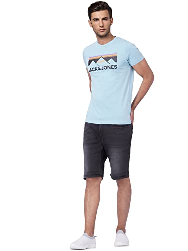 Image of JACK & JONES Men's Printed Slim Fit Crew Neck T-Shirt
