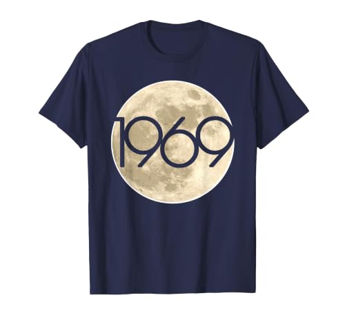 50th Anniversary Apollo 11 1969 Moon Landing T-Shirt, Men, Navy Blue, Small