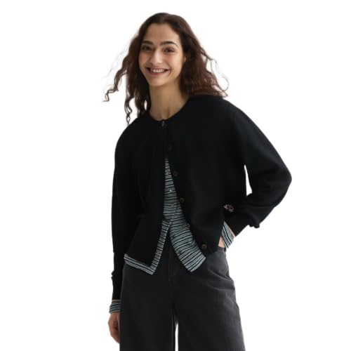 Scotch & Soda Relaxed Fit Cardigan Suéter, Meteorite U014, M para Mujer