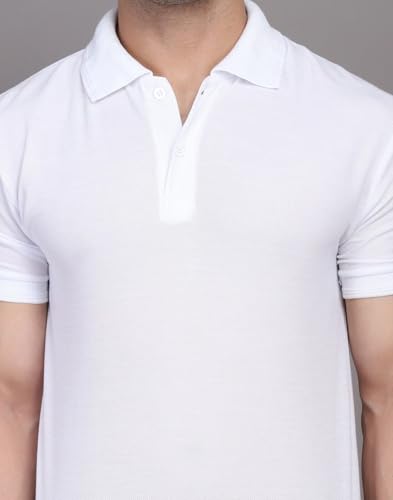 Image of INKKR Men's Combo Polo Neck Cotton Blend Solid T-Shirt (Pack of 2)
