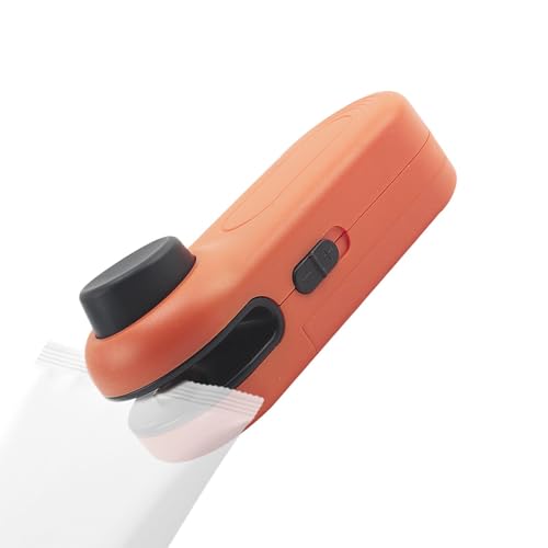 Resellador de bolsas térmicas,Máquina selladora de bolsas de refrigerios, Máquina selladora de alimentos con pegatina trasera magnética, Máquina de sellado portátil, pequeño resellador de mano para al