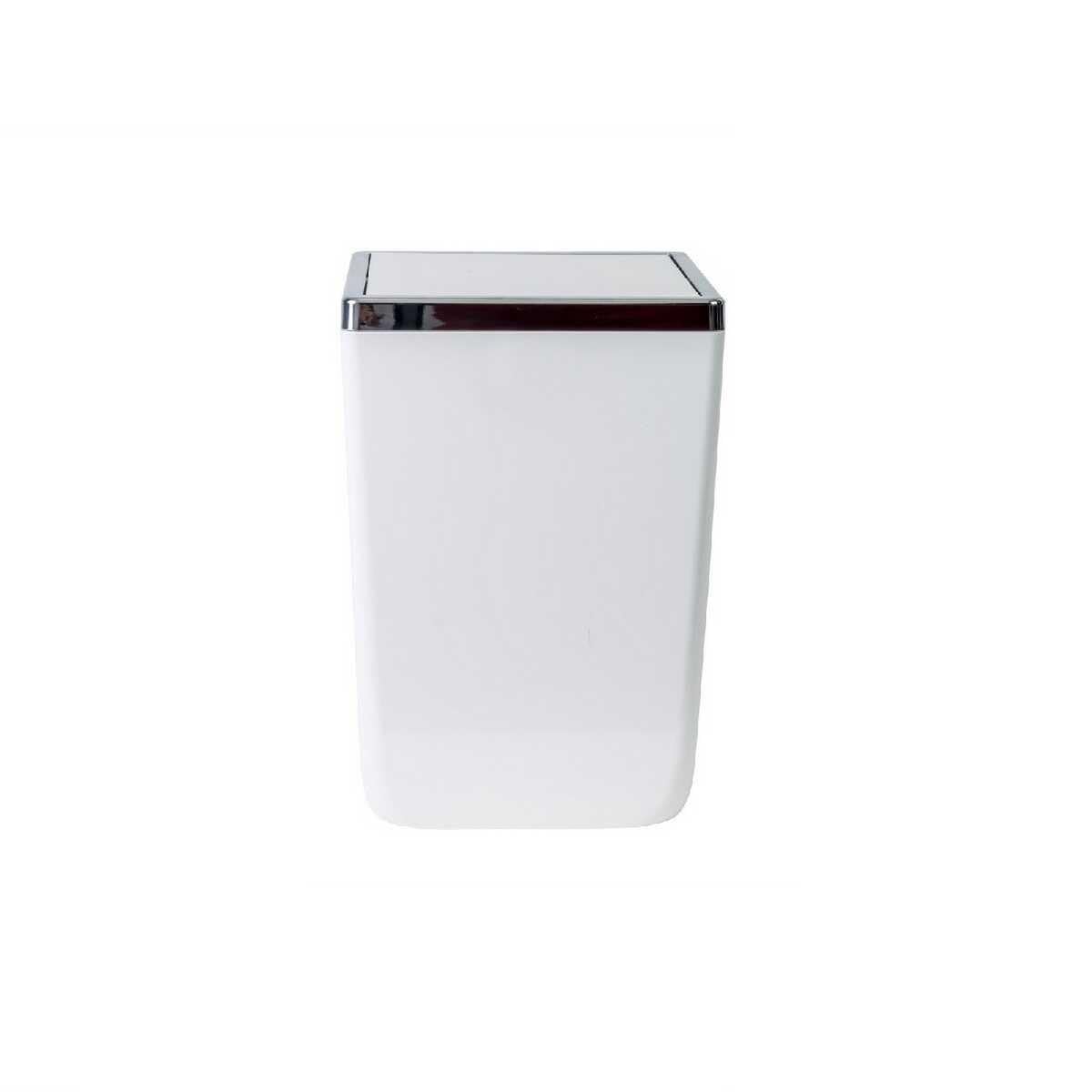 Primanova Toskana Kapaklı Kova, Plastik/Çelik, 6 lt, 175 x 175 x 260 mm, Beyaz