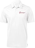 Dodge Demon SRT Logo Pocket Print Textured Polo Shirt, White, XL