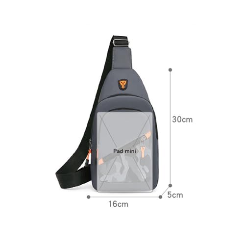 Mochila pequeña tipo bandolera negra para hombre miniatura 6